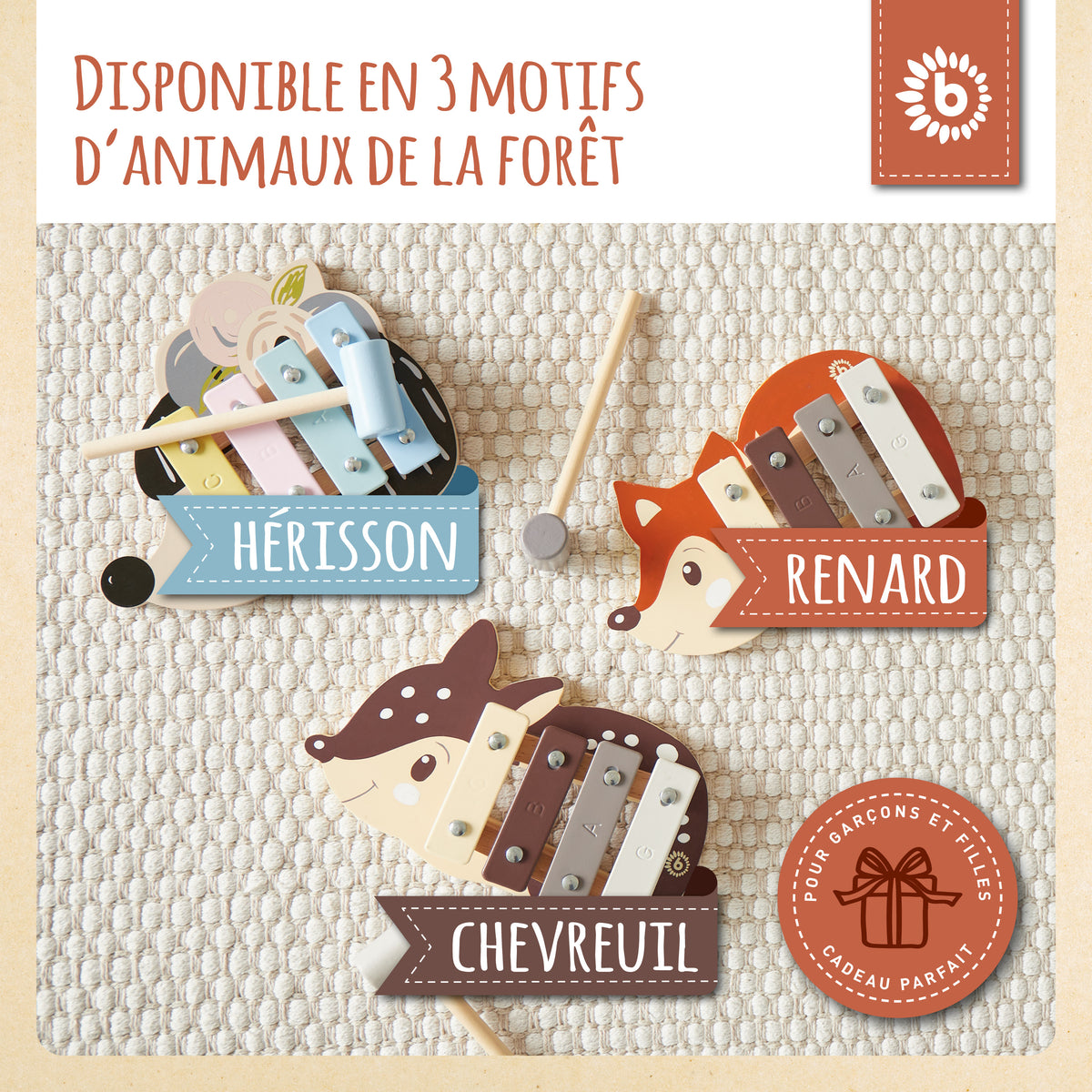 Mini Xylophon Fuchs FSC® - FR Infographic