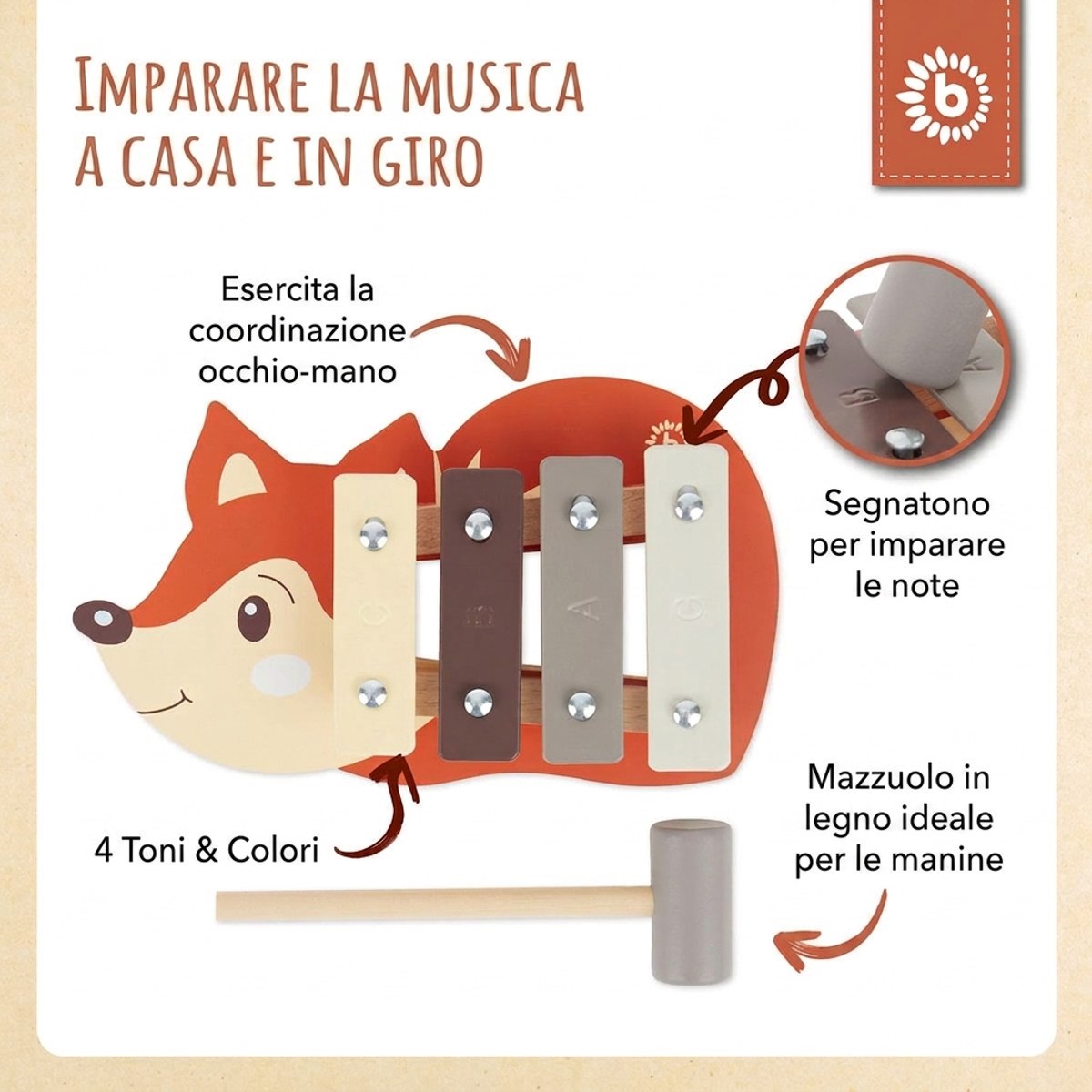 Mini Xylophon Fuchs FSC® - IT Infographic