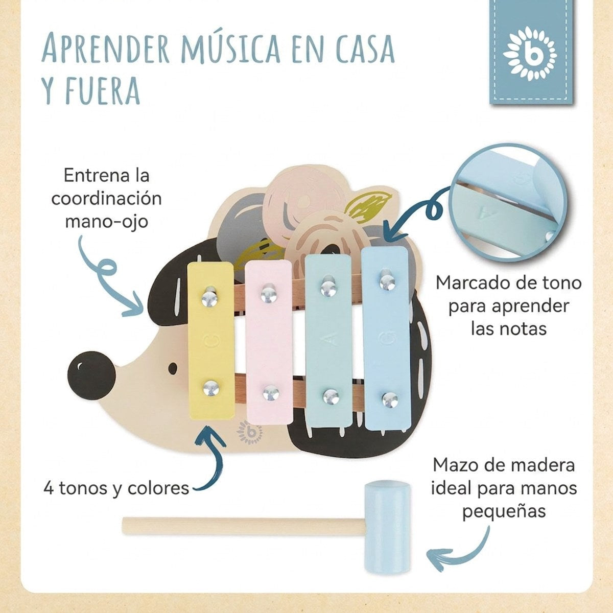 Mini Xylophon Igel - ES Infographic