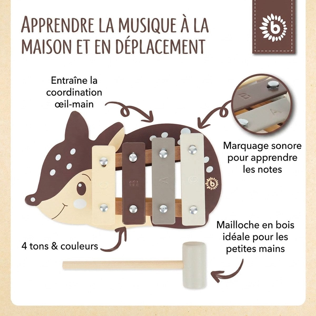 Mini Xylophon Reh FSC® - FR Infographic