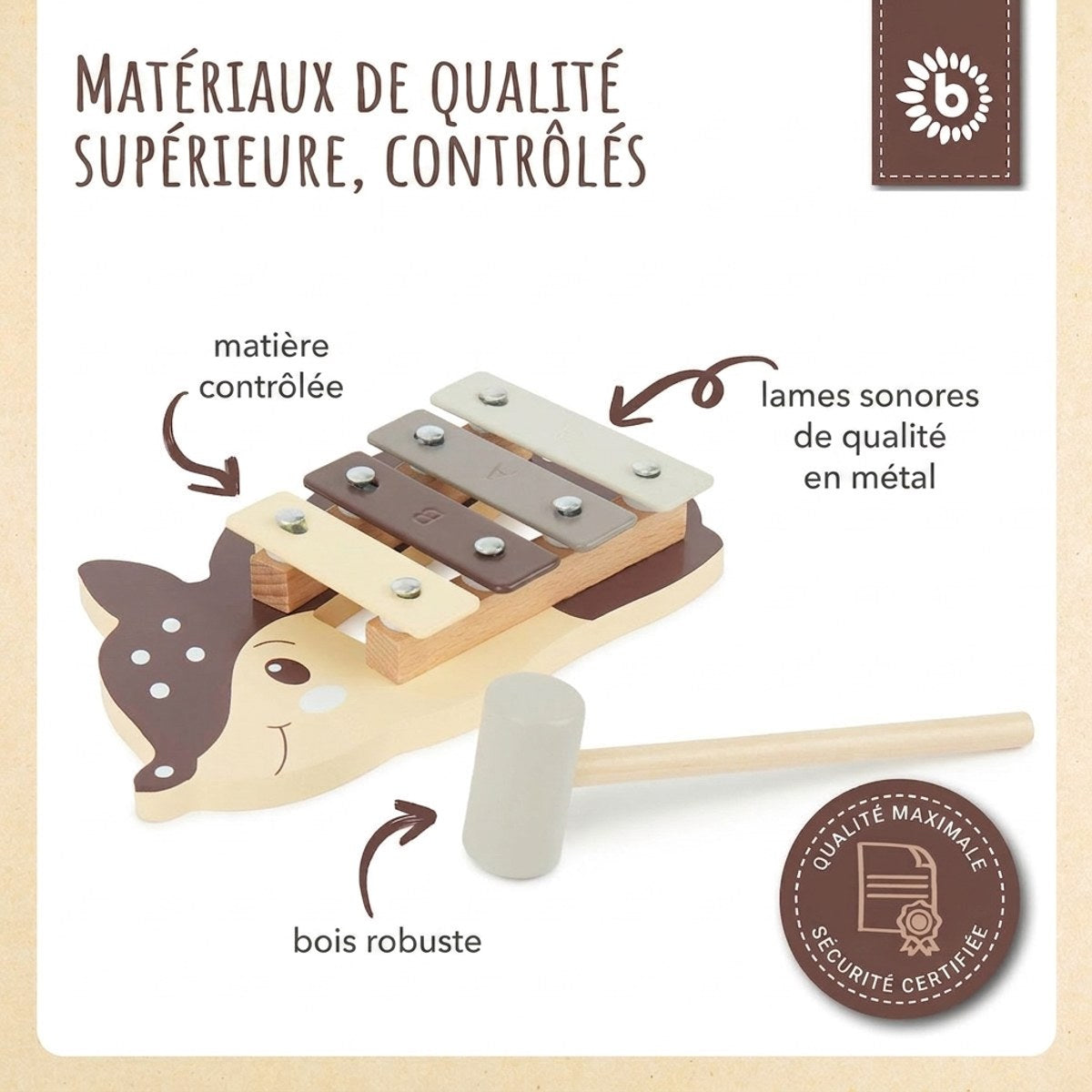Mini Xylophon Reh FSC® - FR Infographic