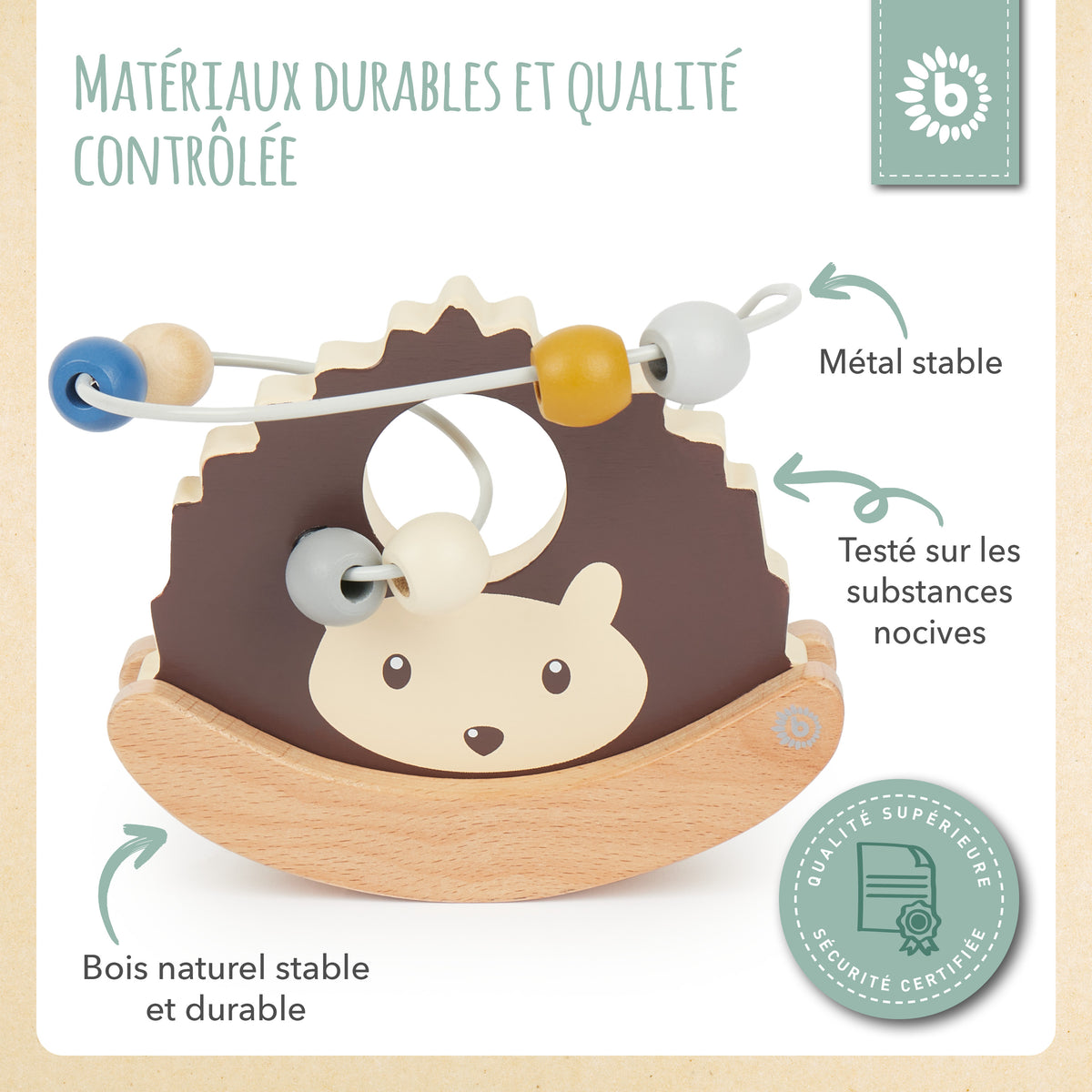 Motorikschleife mit Wippe Igel - FR Infographic