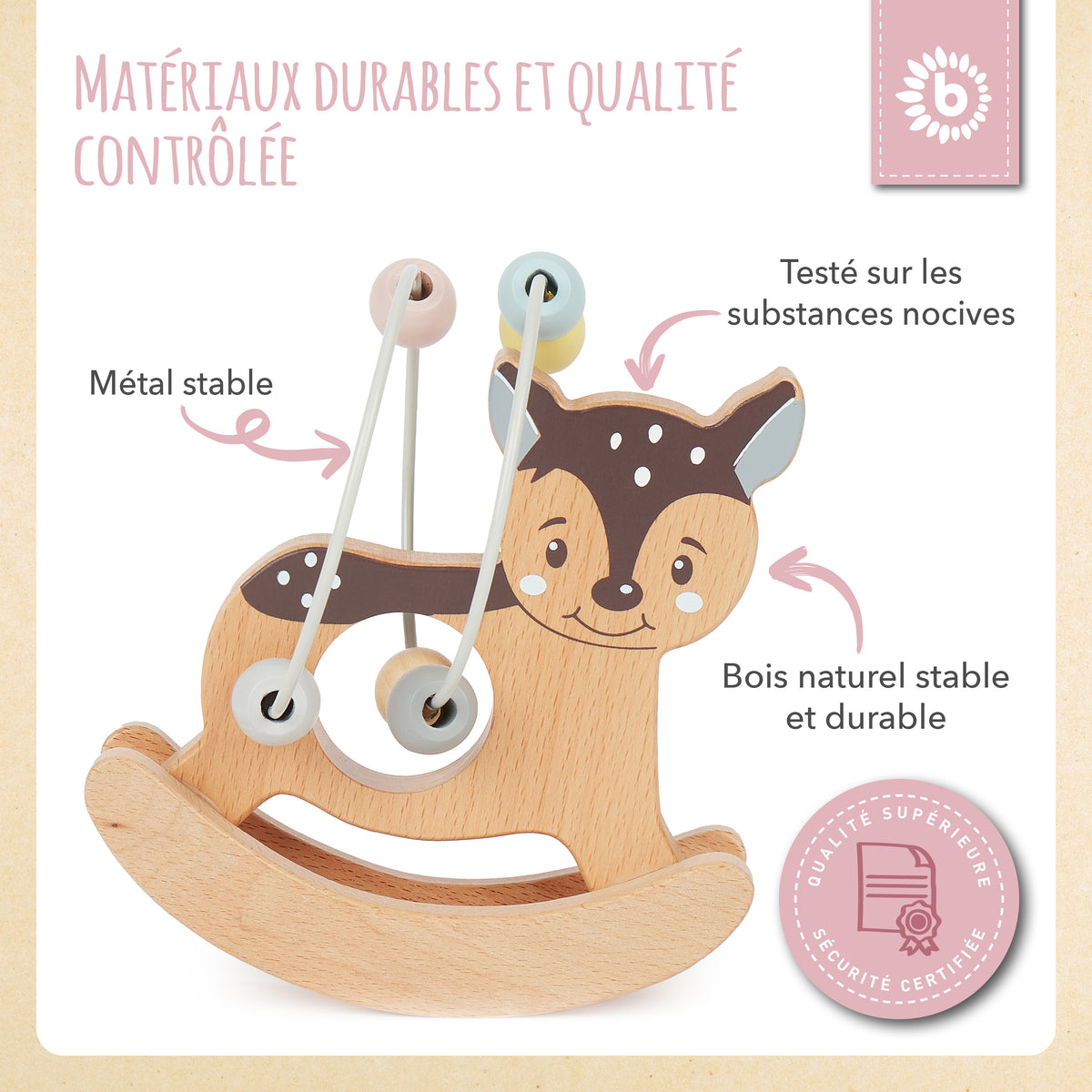 Motorikschleife mit Wippe Reh - FR Infographic