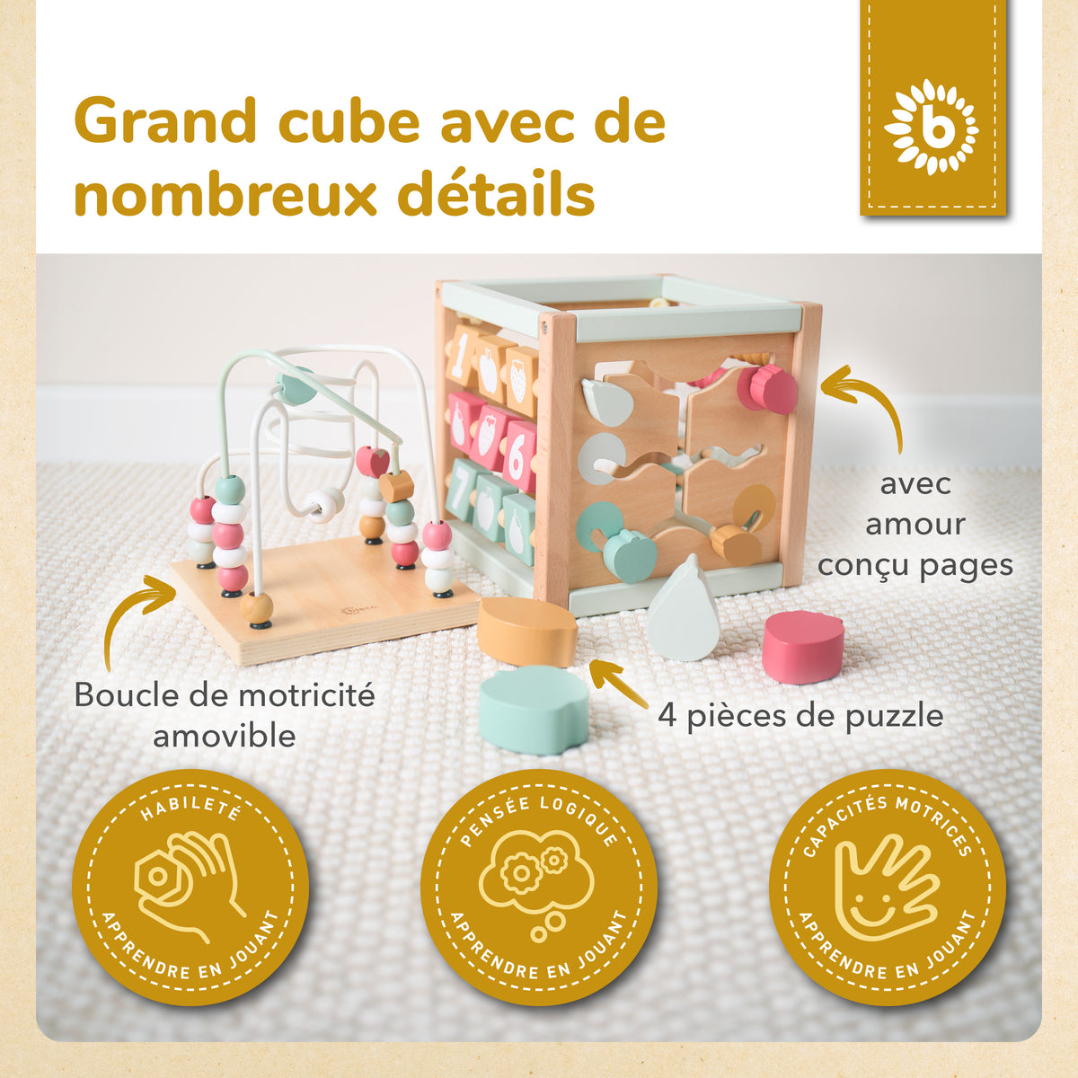 MOTORIKWÜRFEL BERRY FSC® - FR Infographic