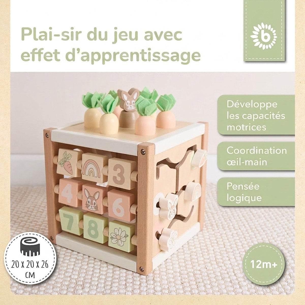 MOTORIKWÜRFEL HASE FINE FSC® - FR Infographic