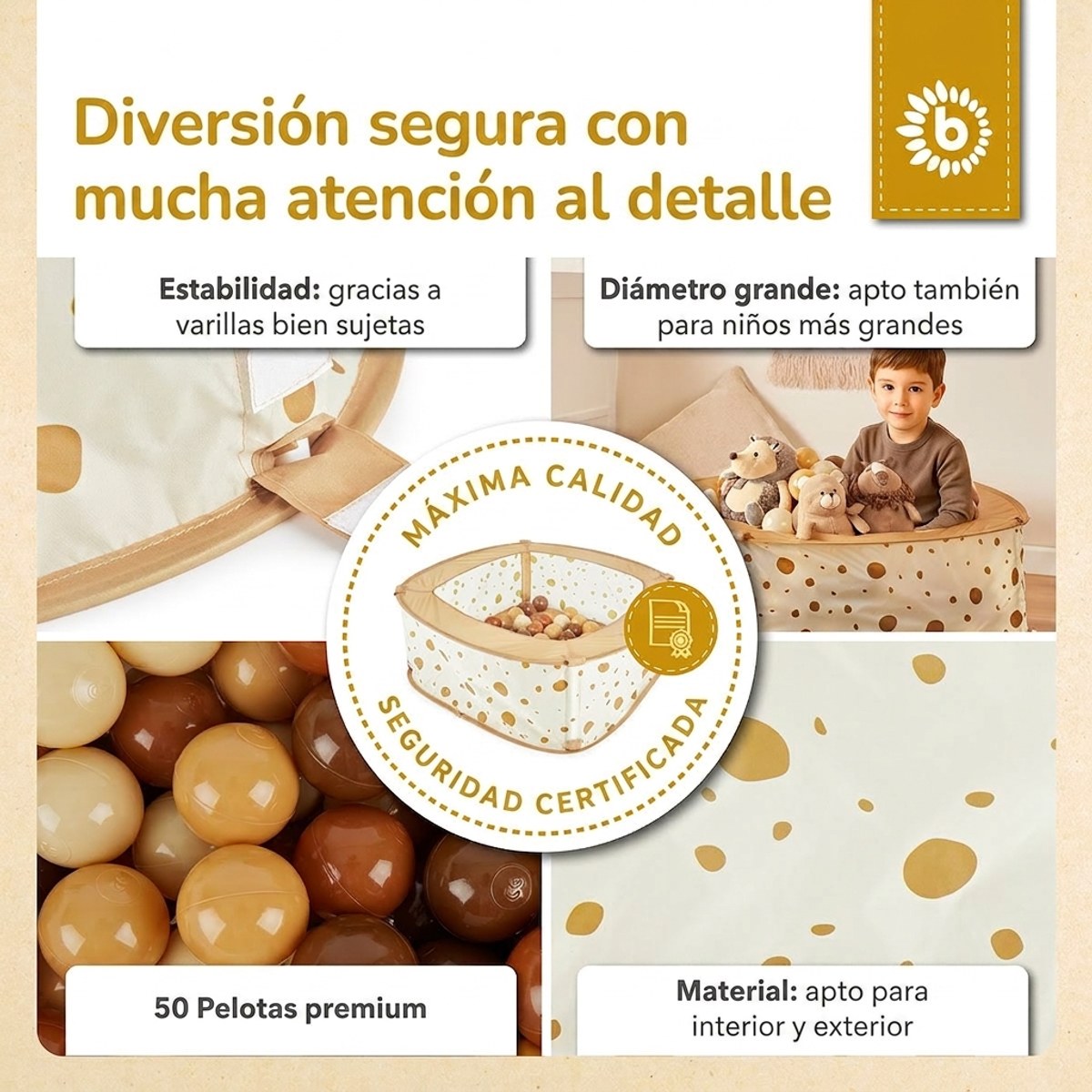 Pop up Bällebad Dots mit 50 Bällen - ES Infographic