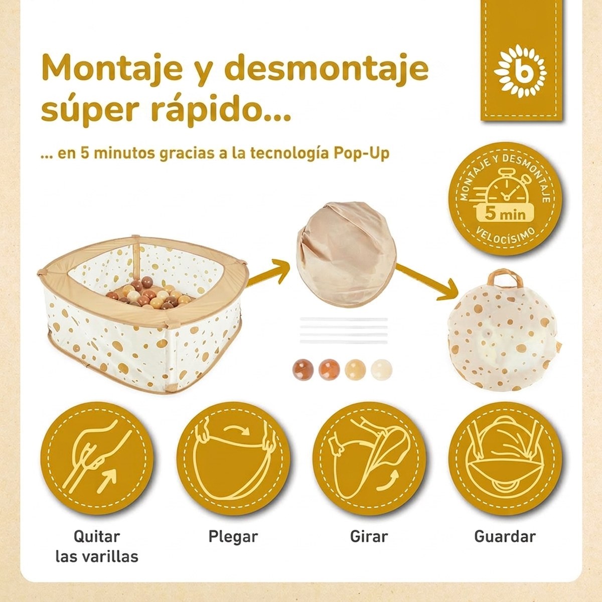 Pop up Bällebad Dots mit 50 Bällen - ES Infographic