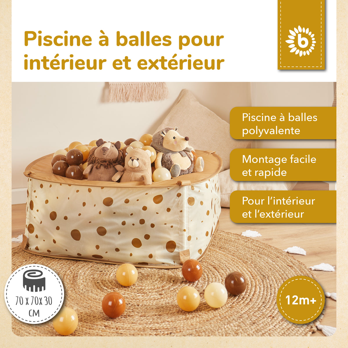 Pop up Bällebad Dots mit 50 Bällen - FR Infographic