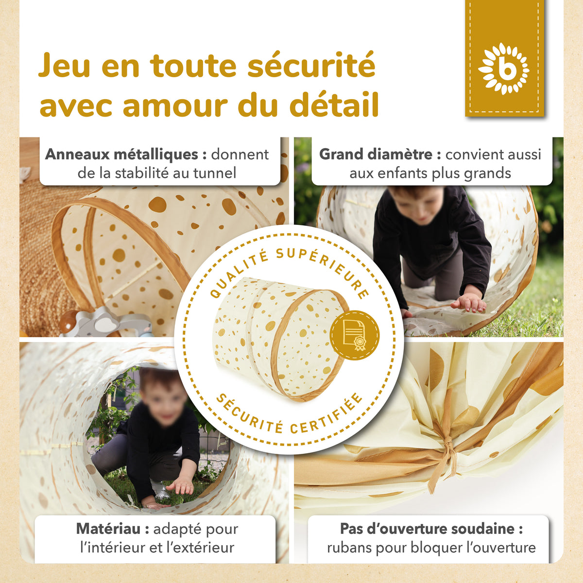 Pop up Spieltunnel Dots - FR Infographic