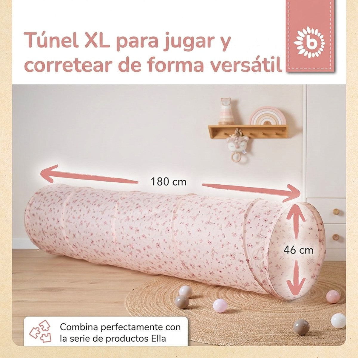 Pop Up Spieltunnel Dreamy Flowers - ES Infographic