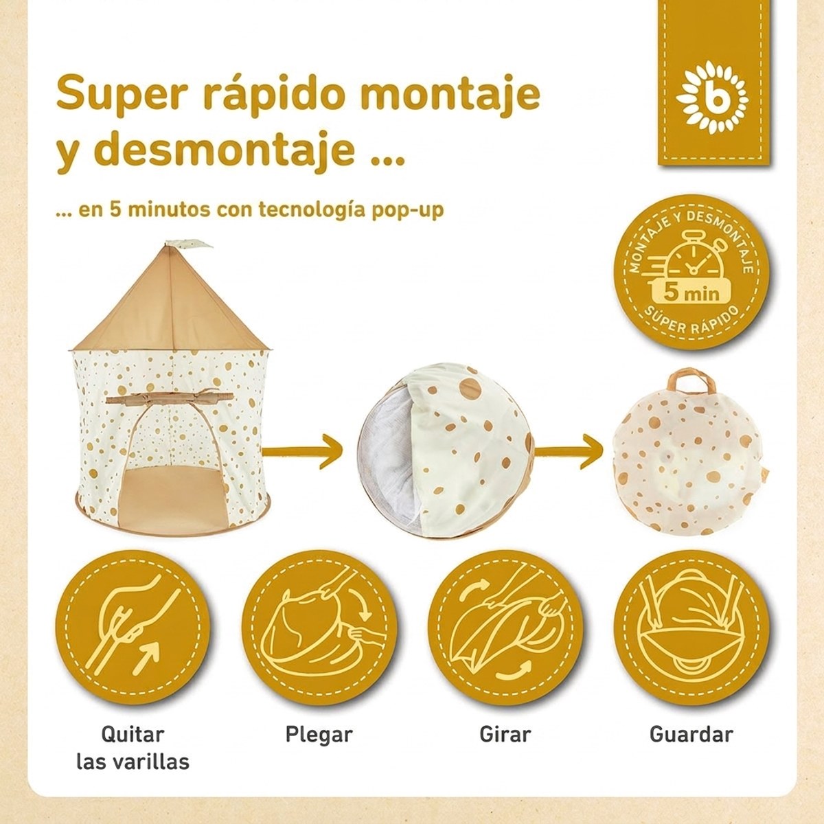 Pop up Spielzelt Dots - ES Infographic