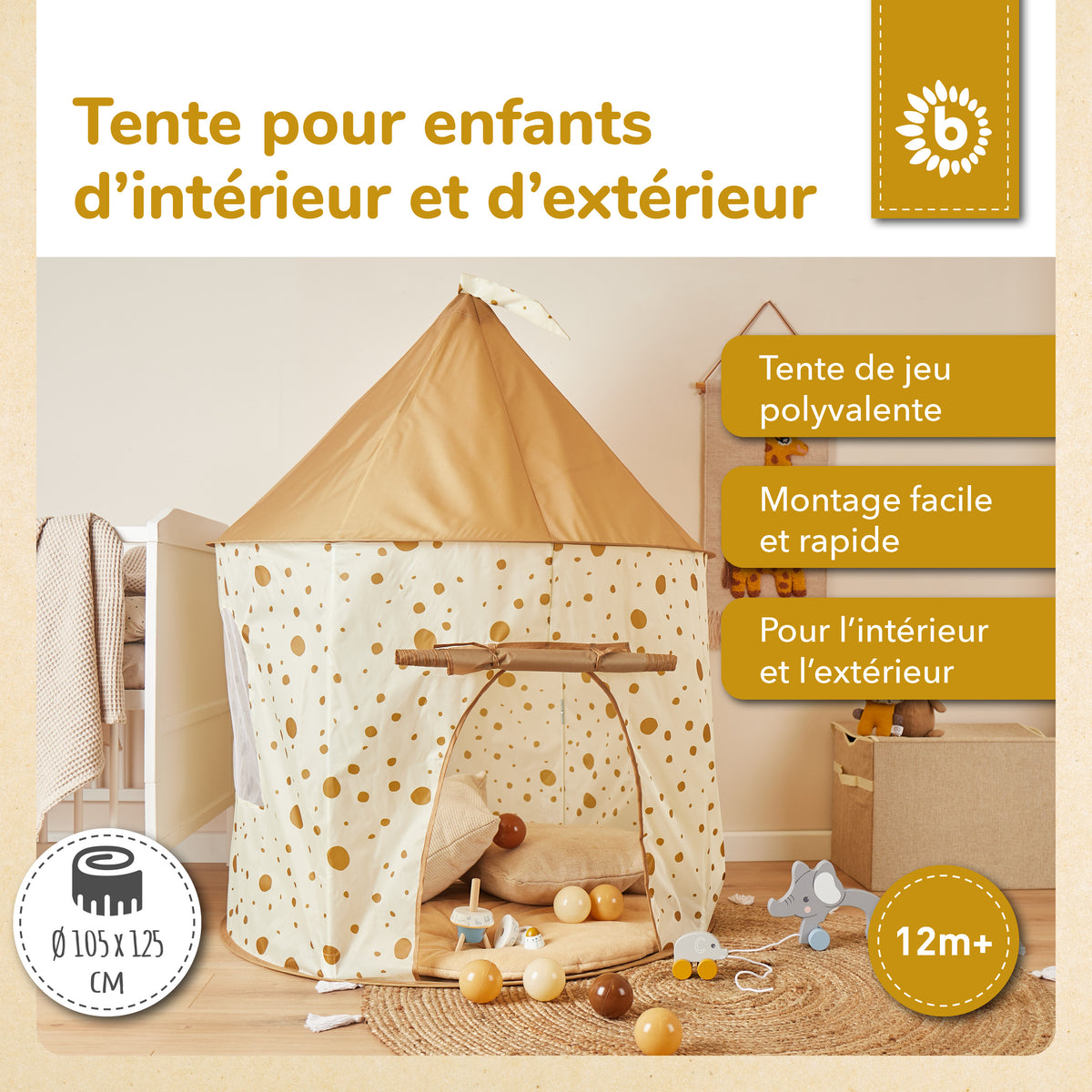 Pop up Spielzelt Dots - FR Infographic