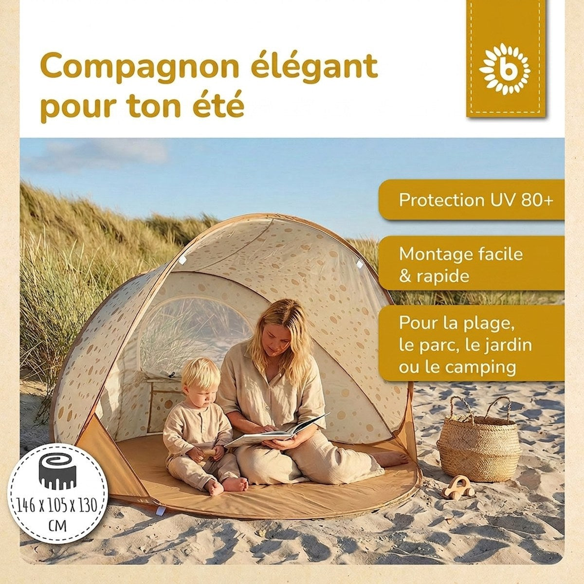 POP UP STRANDMUSCHEL DOTS - FR Infographic