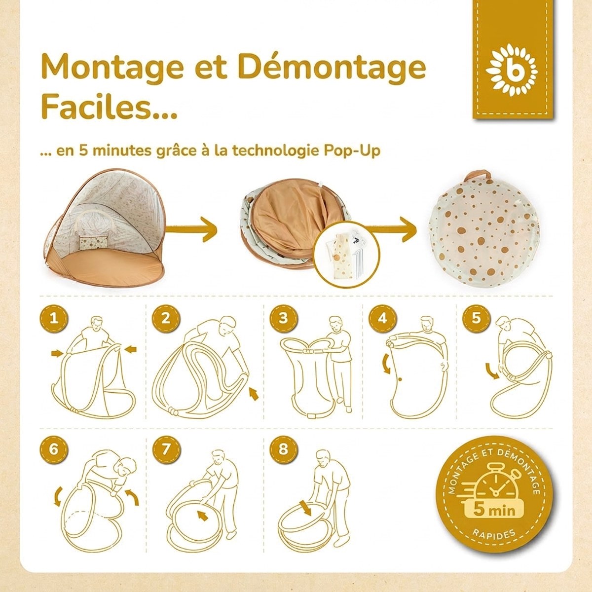 POP UP STRANDMUSCHEL DOTS - FR Infographic