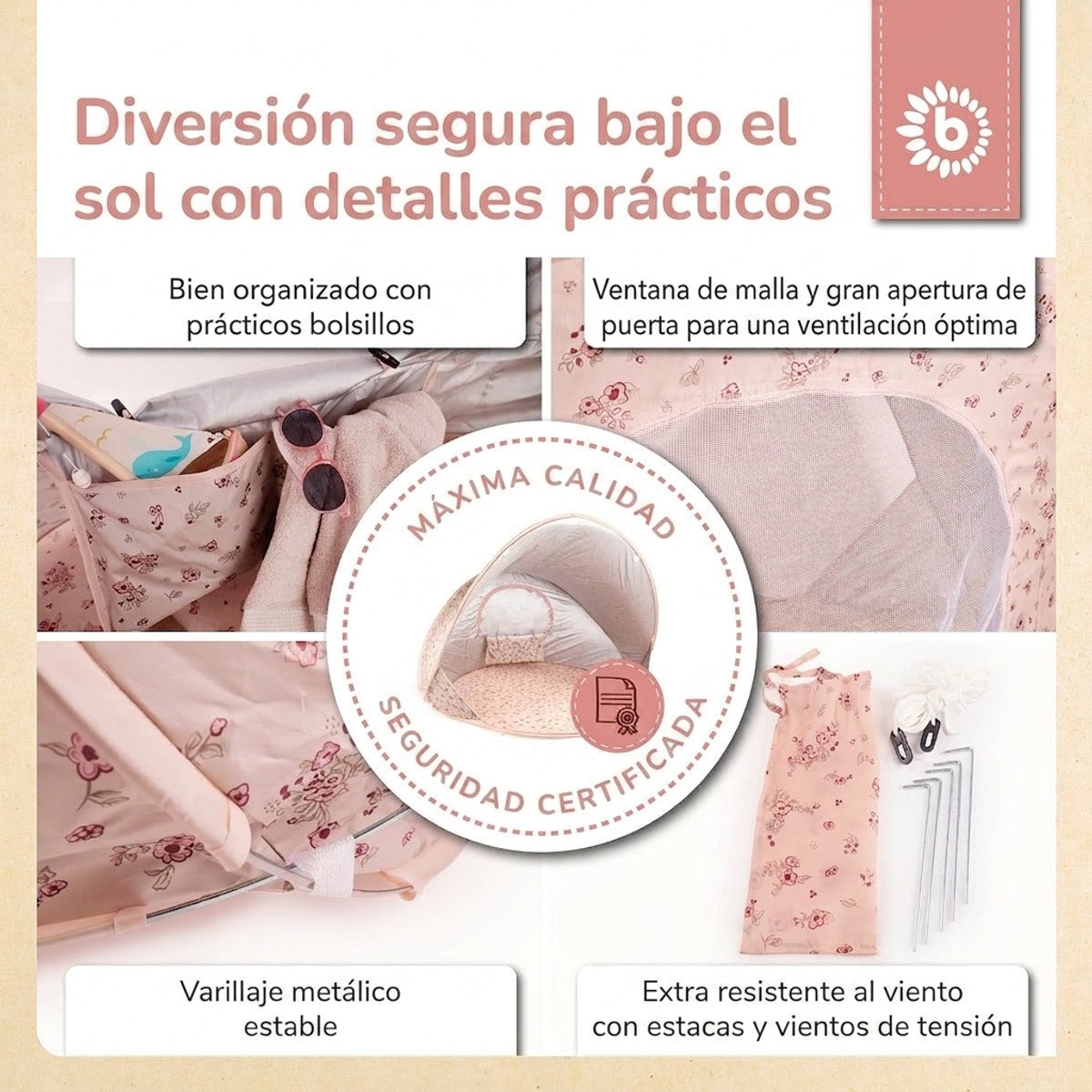 POP UP STRANDMUSCHEL DREAMY FLOWERS - ES Infographic