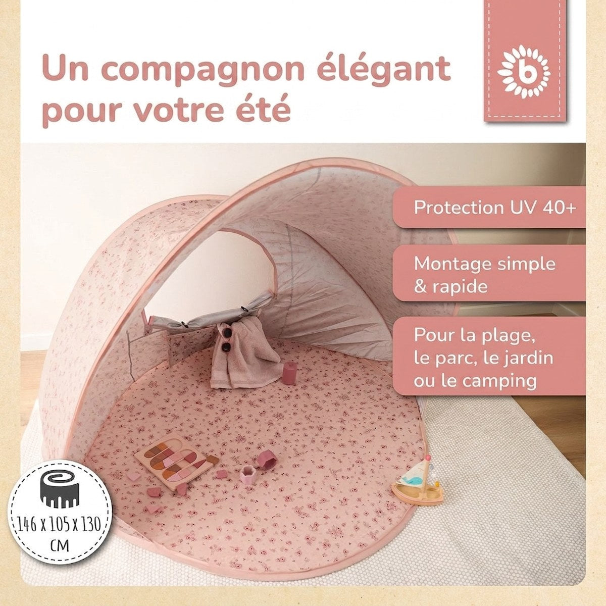 POP UP STRANDMUSCHEL DREAMY FLOWERS - FR Infographic
