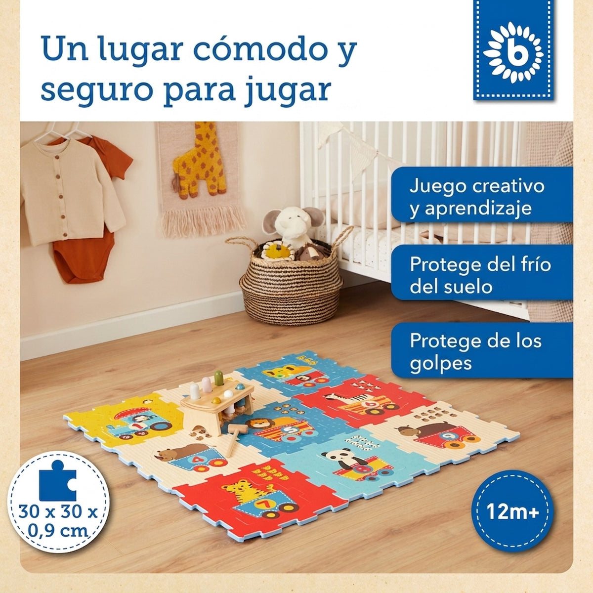 Puzzlematte Tier Motivzug 18 Teile - ES Infographic