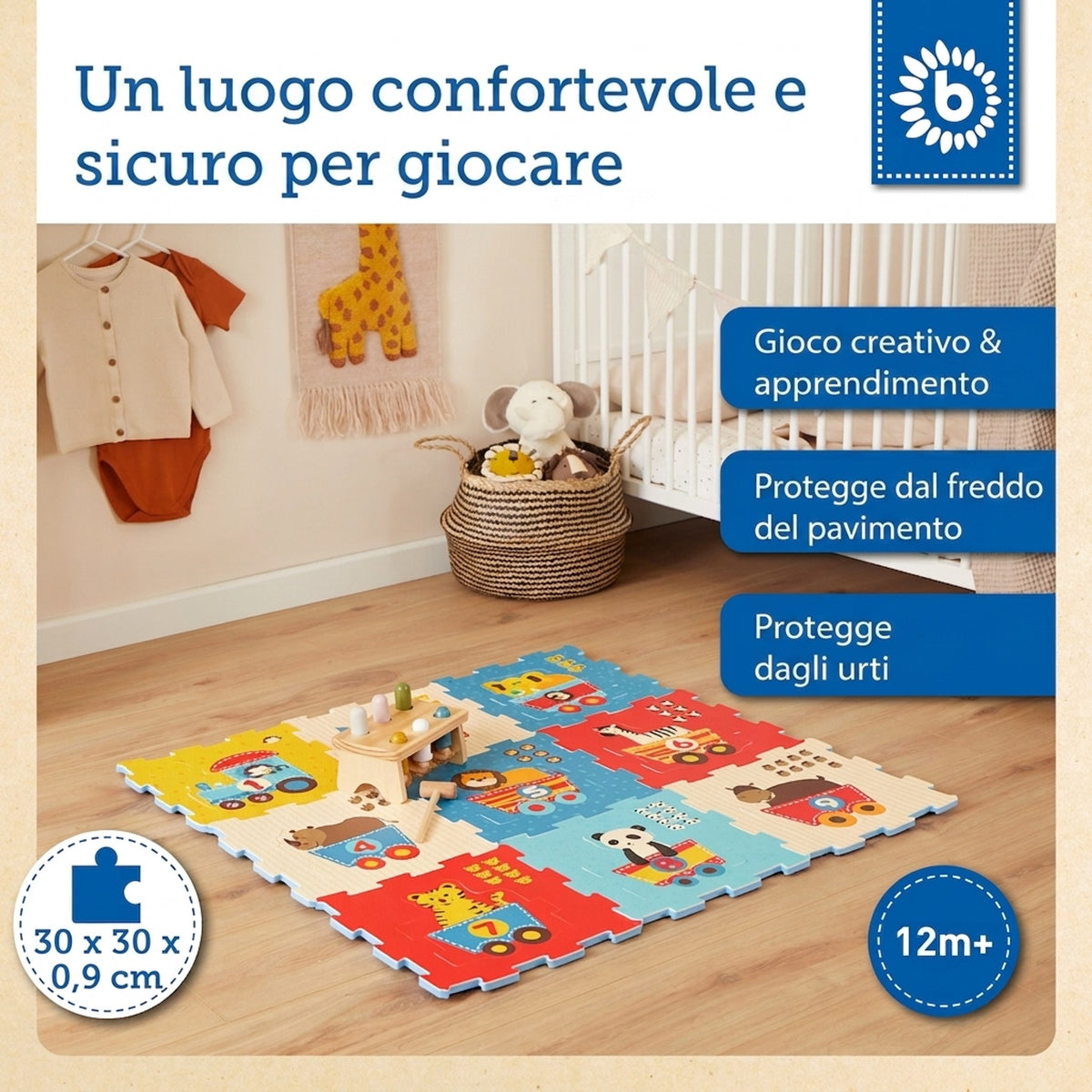 Puzzlematte Tier Motivzug 18 Teile - IT Infographic