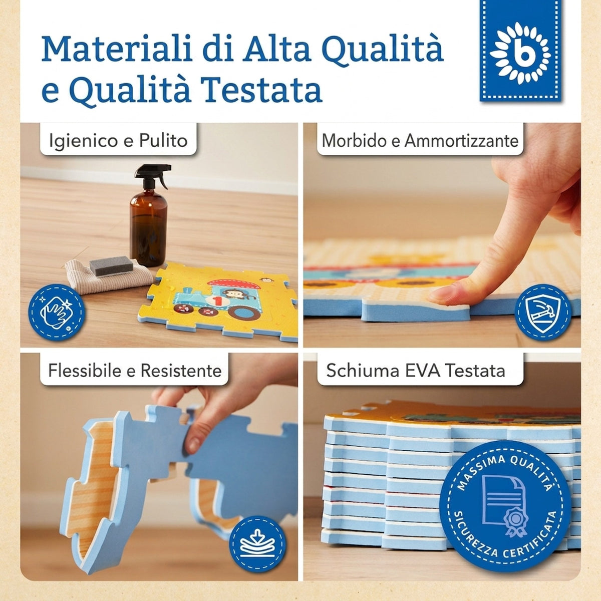 Puzzlematte Tier Motivzug 18 Teile - IT Infographic
