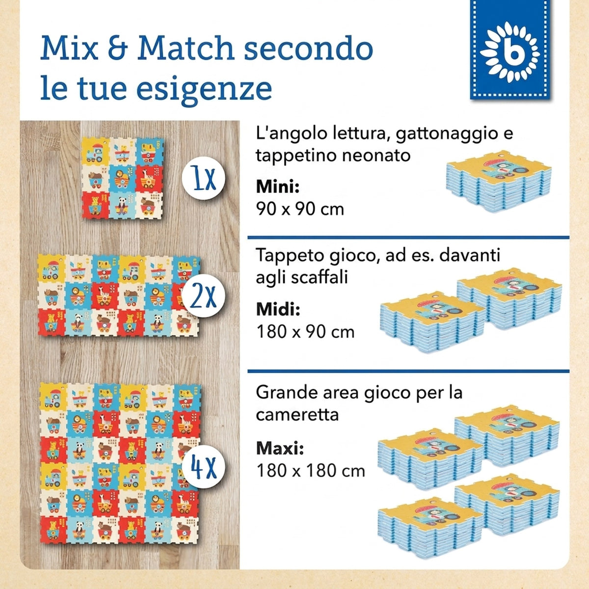 Puzzlematte Tier Motivzug 18 Teile - IT Infographic