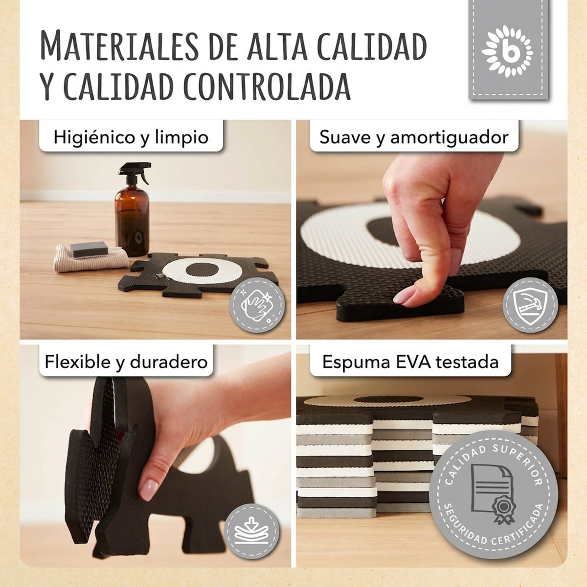 Puzzlematte Zahlen Black & White - ES Infographic