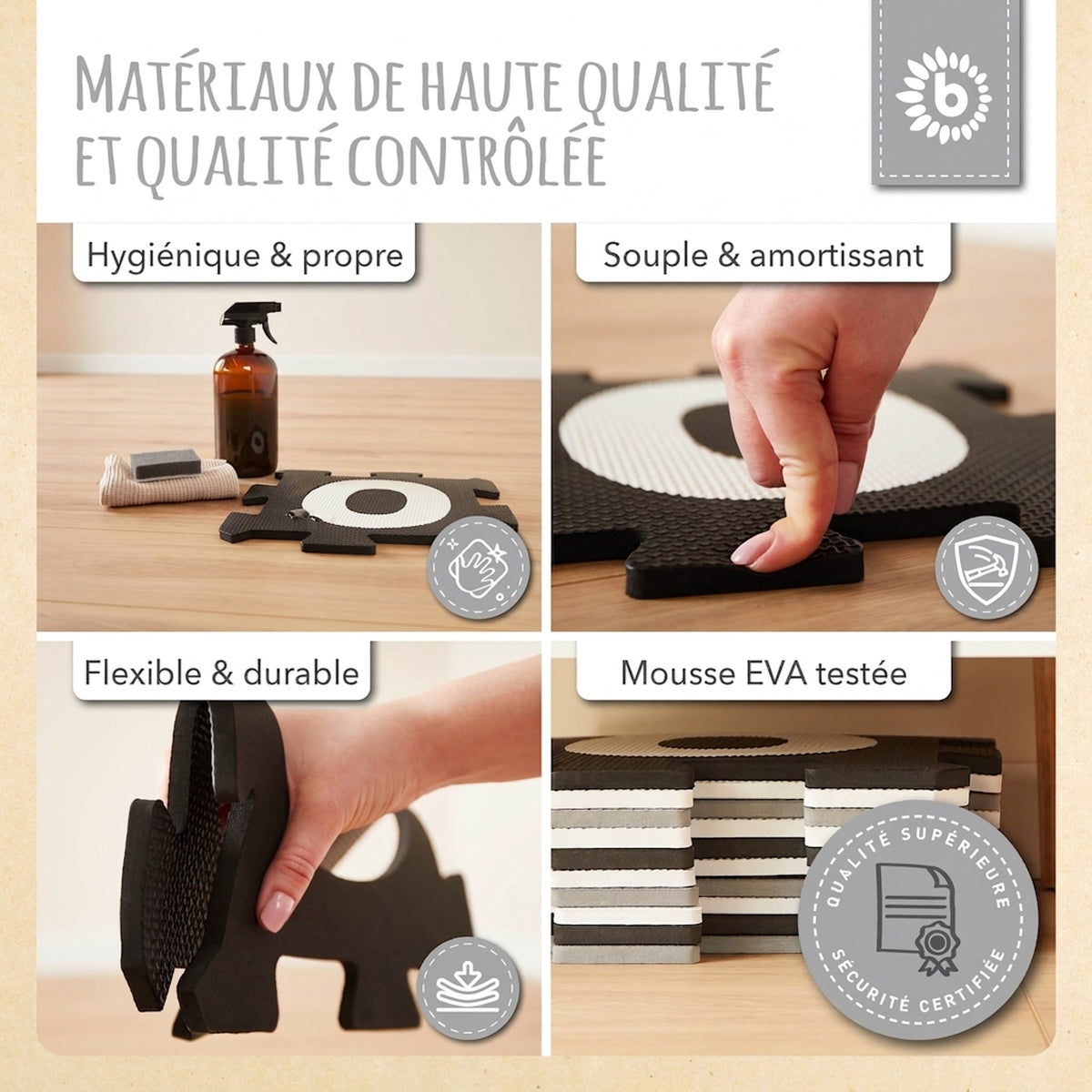 Puzzlematte Zahlen Black & White - FR Infographic