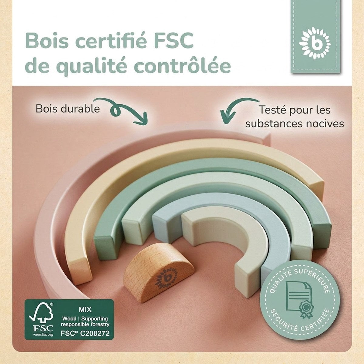 Regenbogen rose FSC® - FR Infographic