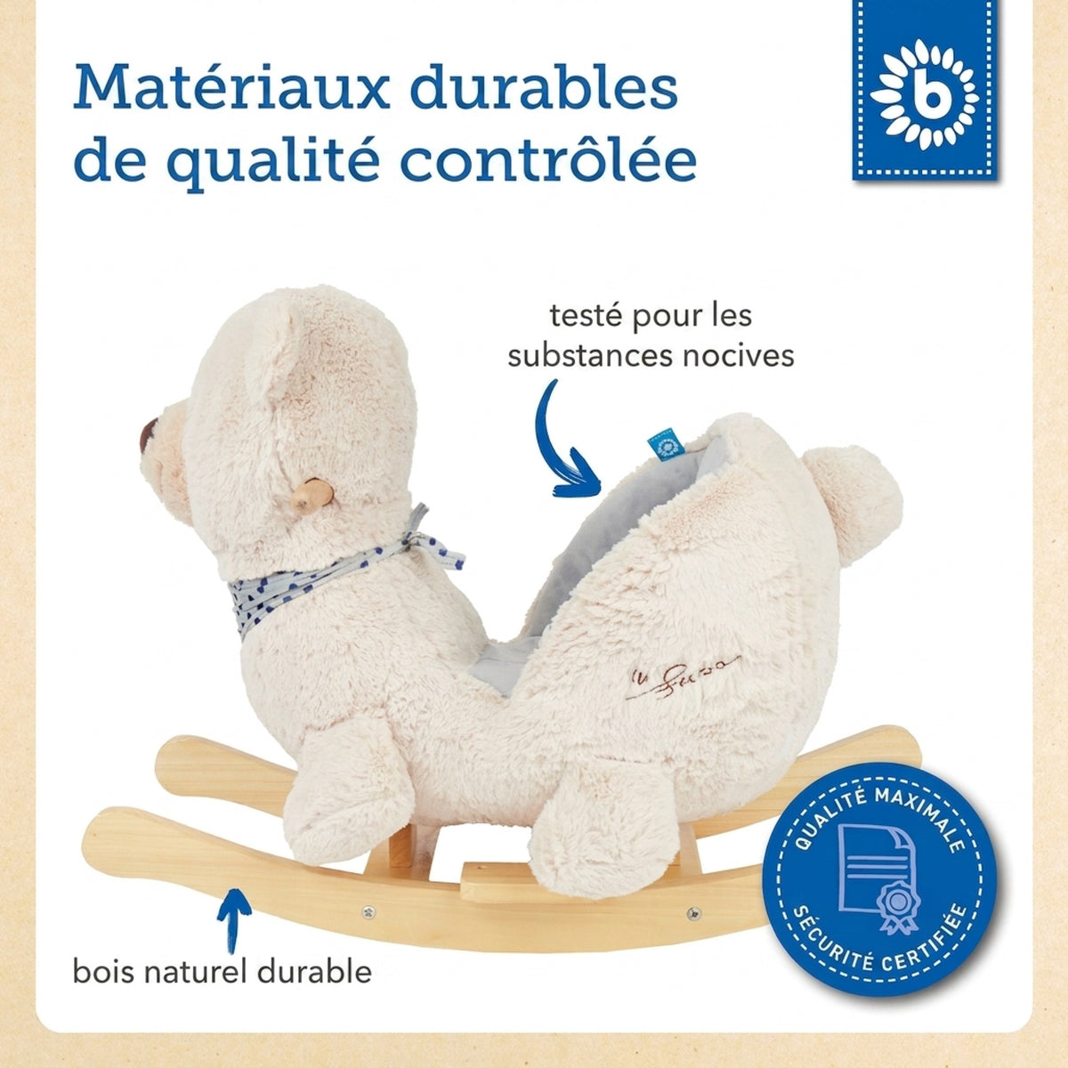 Schaukel Bär creme - FR Infographic