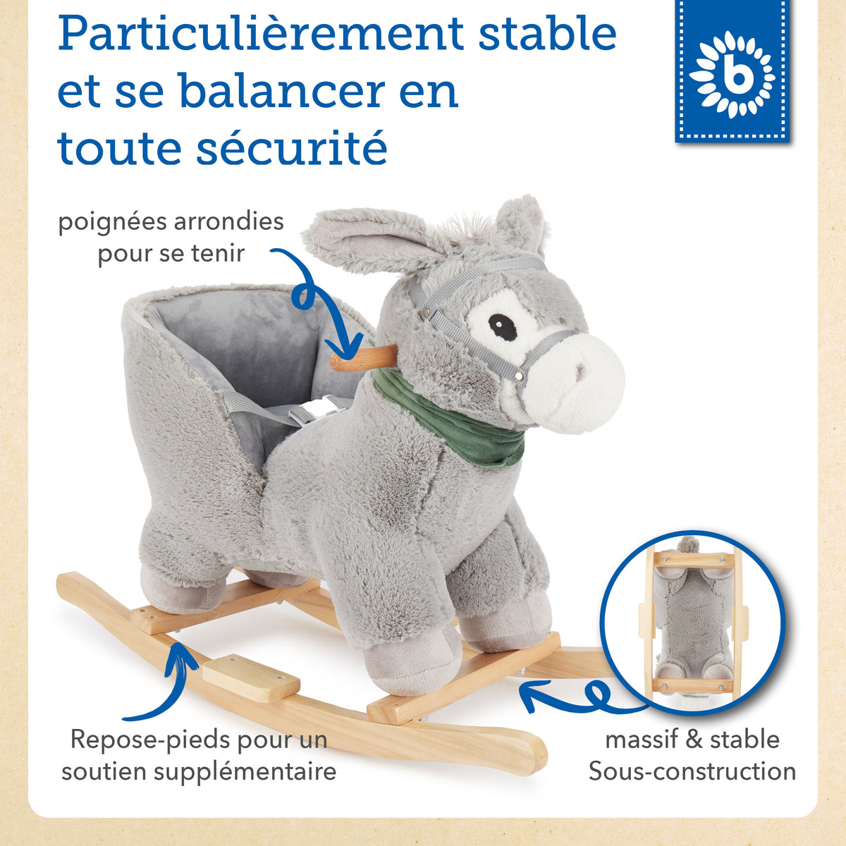 Schaukel Esel Luca - FR Infographic