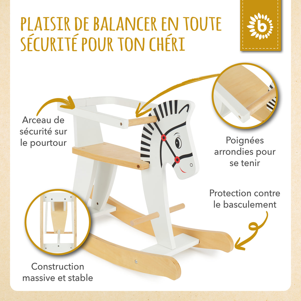 Schaukelpferd Holz - FR Infographic