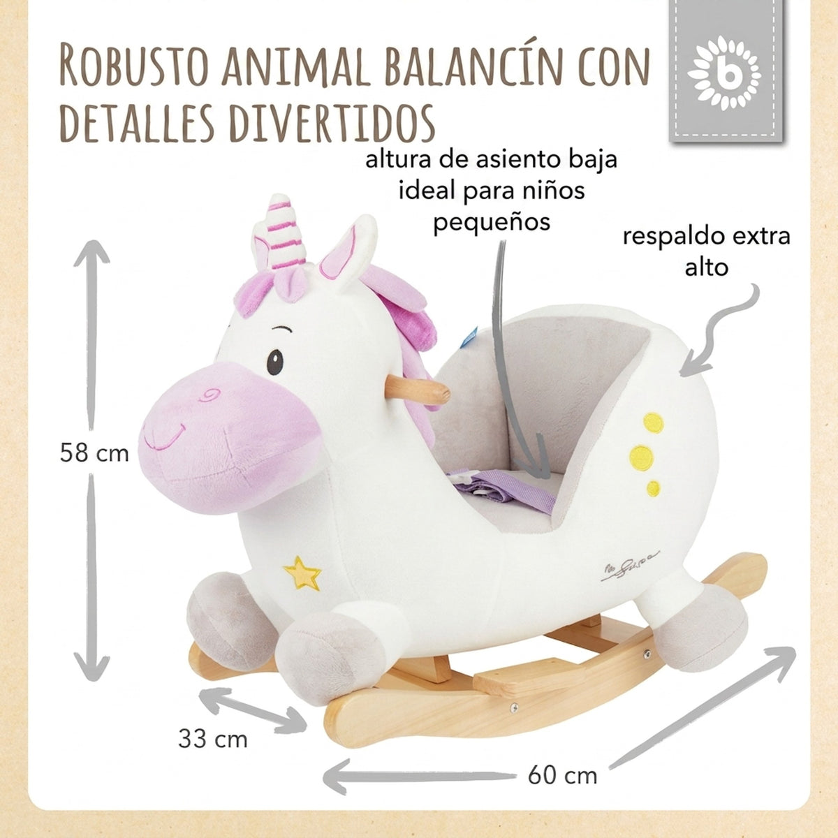 Schaukeltier Baby Einhorn Hörnchen - ES Infographic