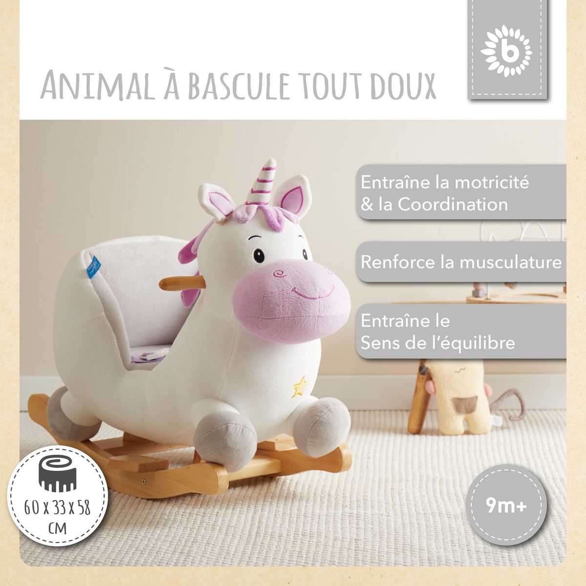 Schaukeltier Baby Einhorn Hörnchen - FR Infographic