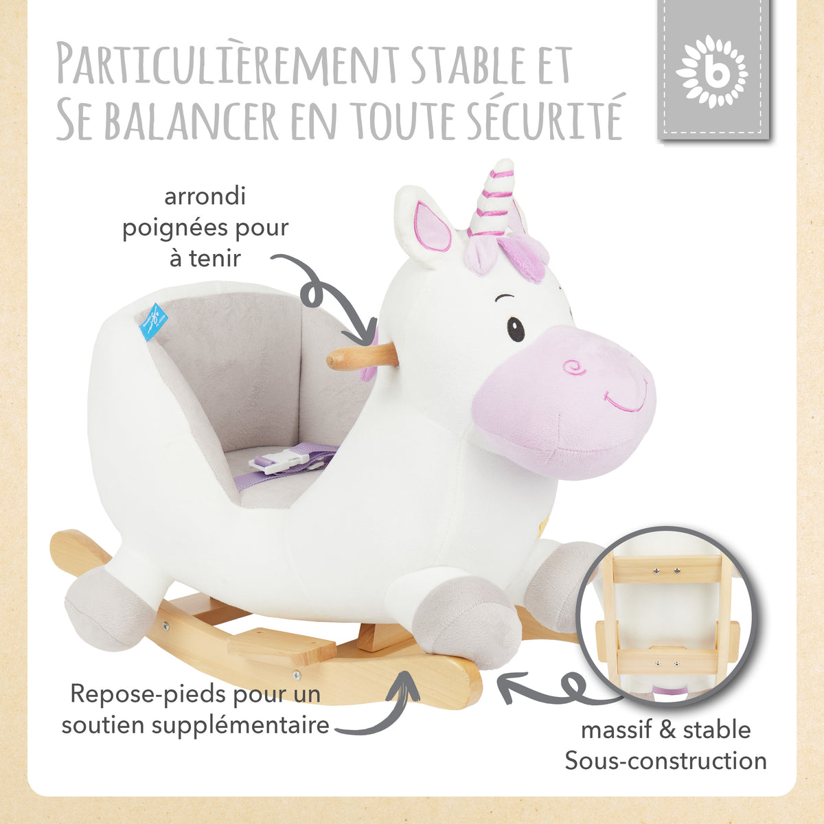 Schaukeltier Baby Einhorn Hörnchen - FR Infographic