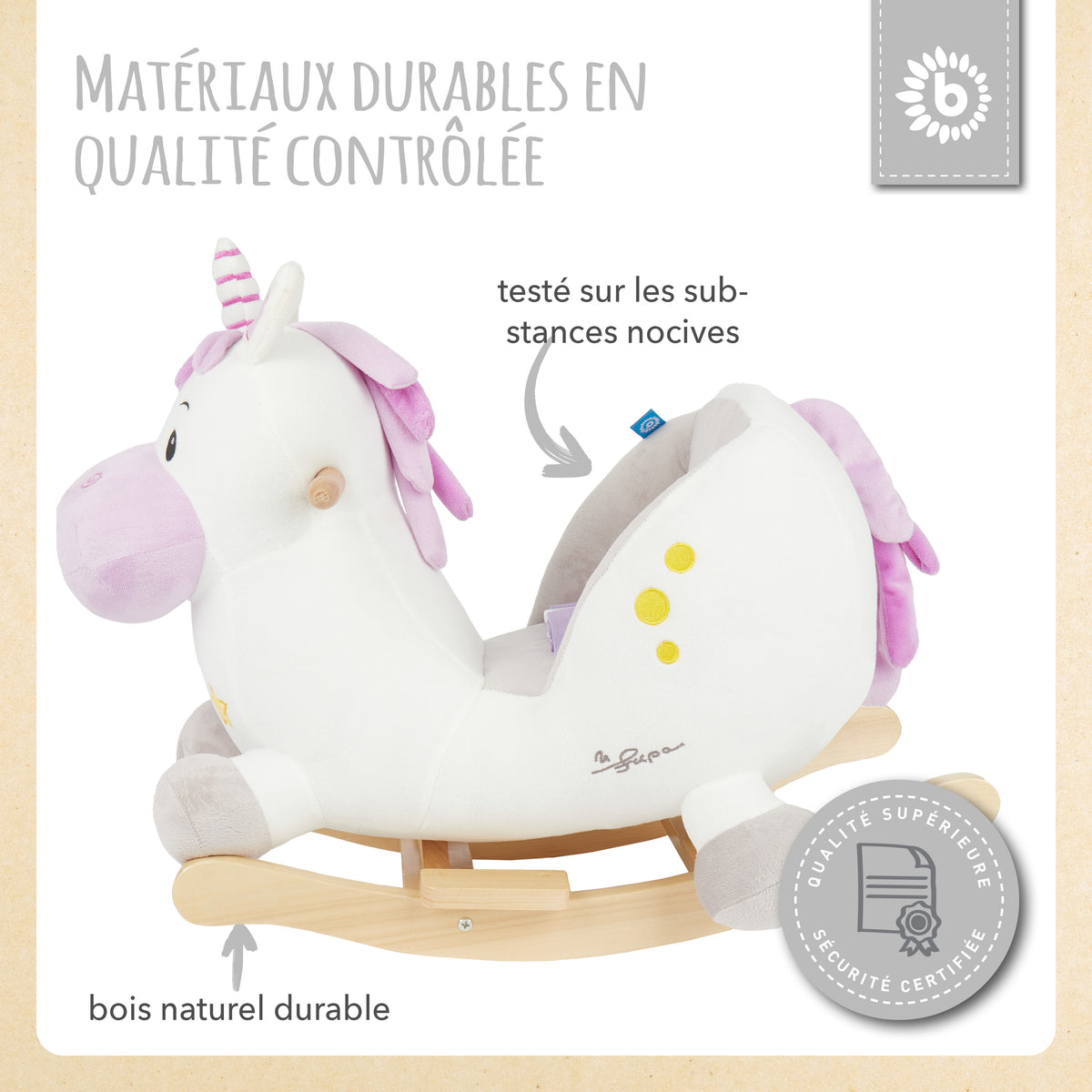 Schaukeltier Baby Einhorn Hörnchen - FR Infographic