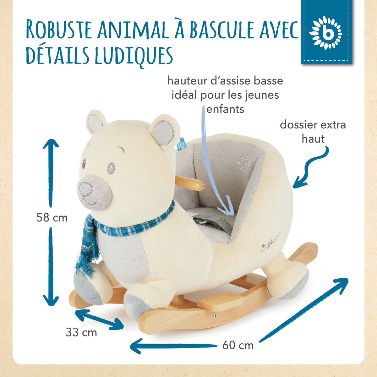 Schaukeltier Baby Eisbär Lars - FR Infographic