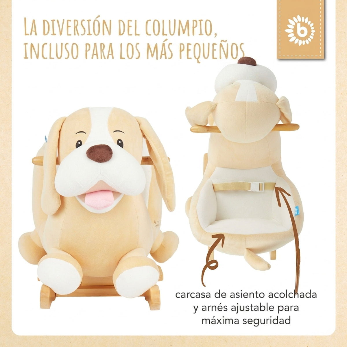 Schaukeltier Baby Hund Sam - ES Infographic