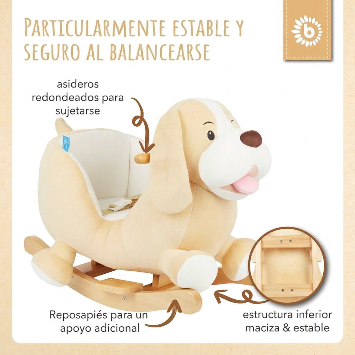 Schaukeltier Baby Hund Sam - ES Infographic