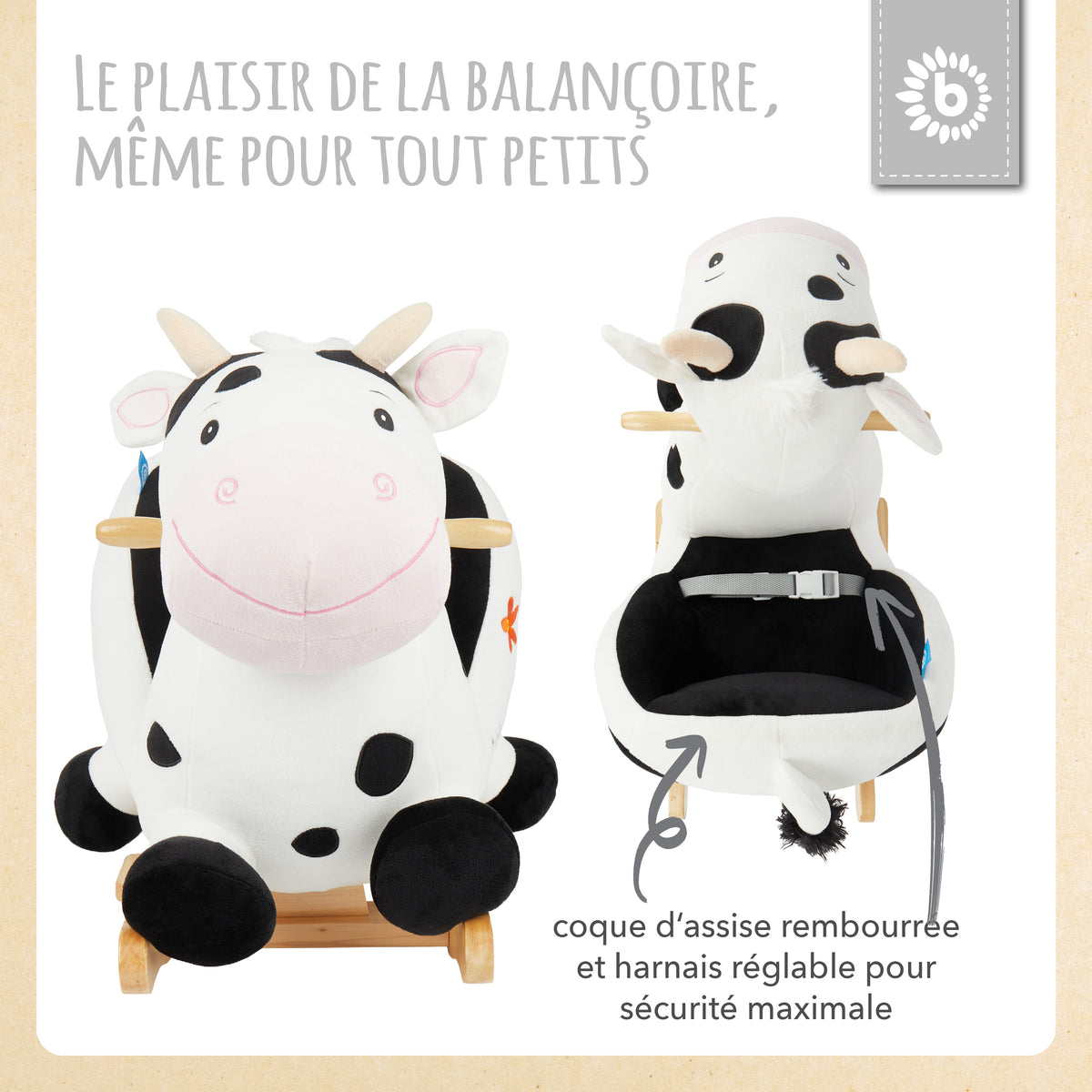 Schaukeltier Baby Kuh Heidi - FR Infographic