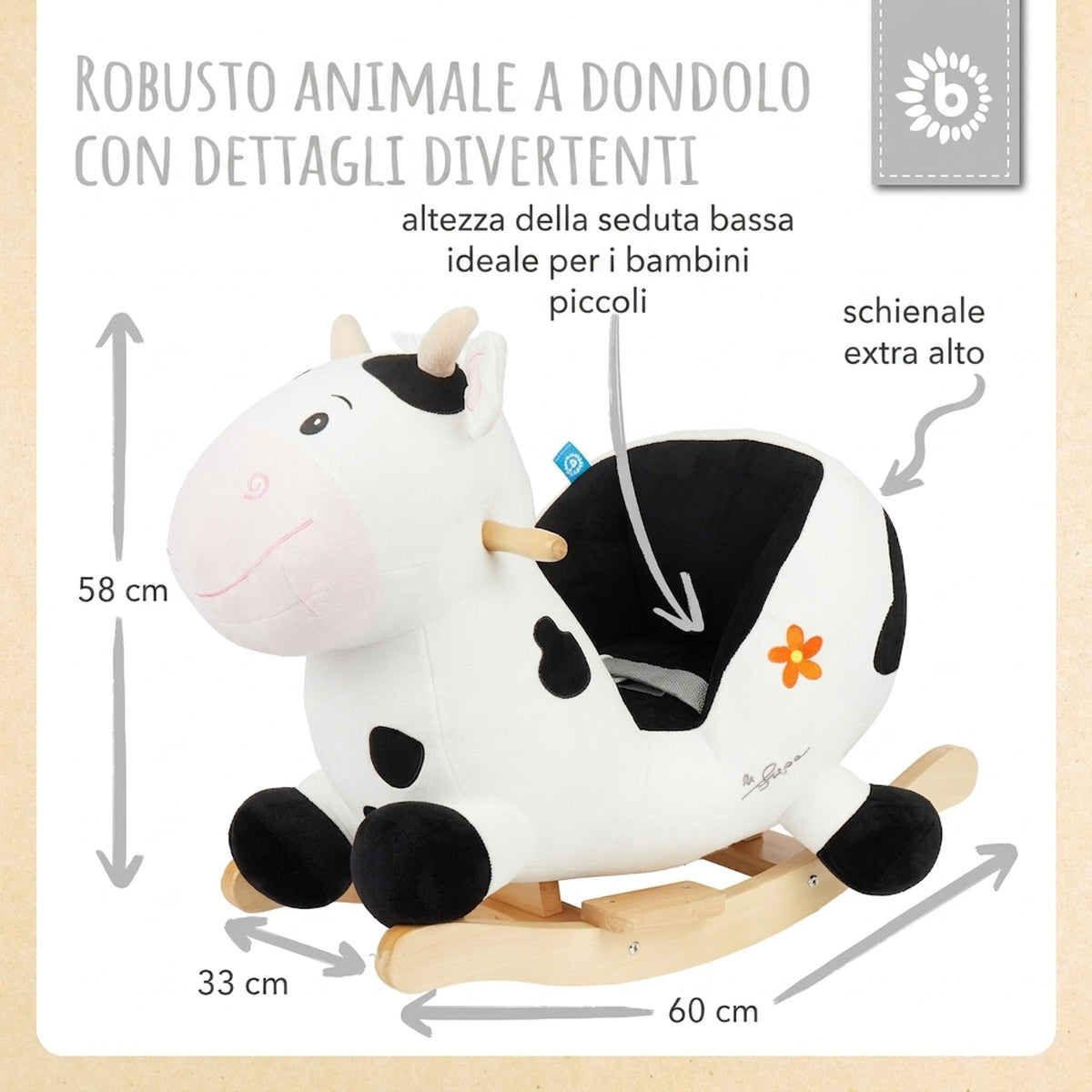 Schaukeltier Baby Kuh Heidi - IT Infographic