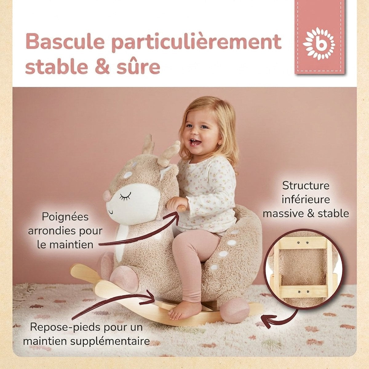 Schaukeltier Baby Reh Ella - FR Infographic