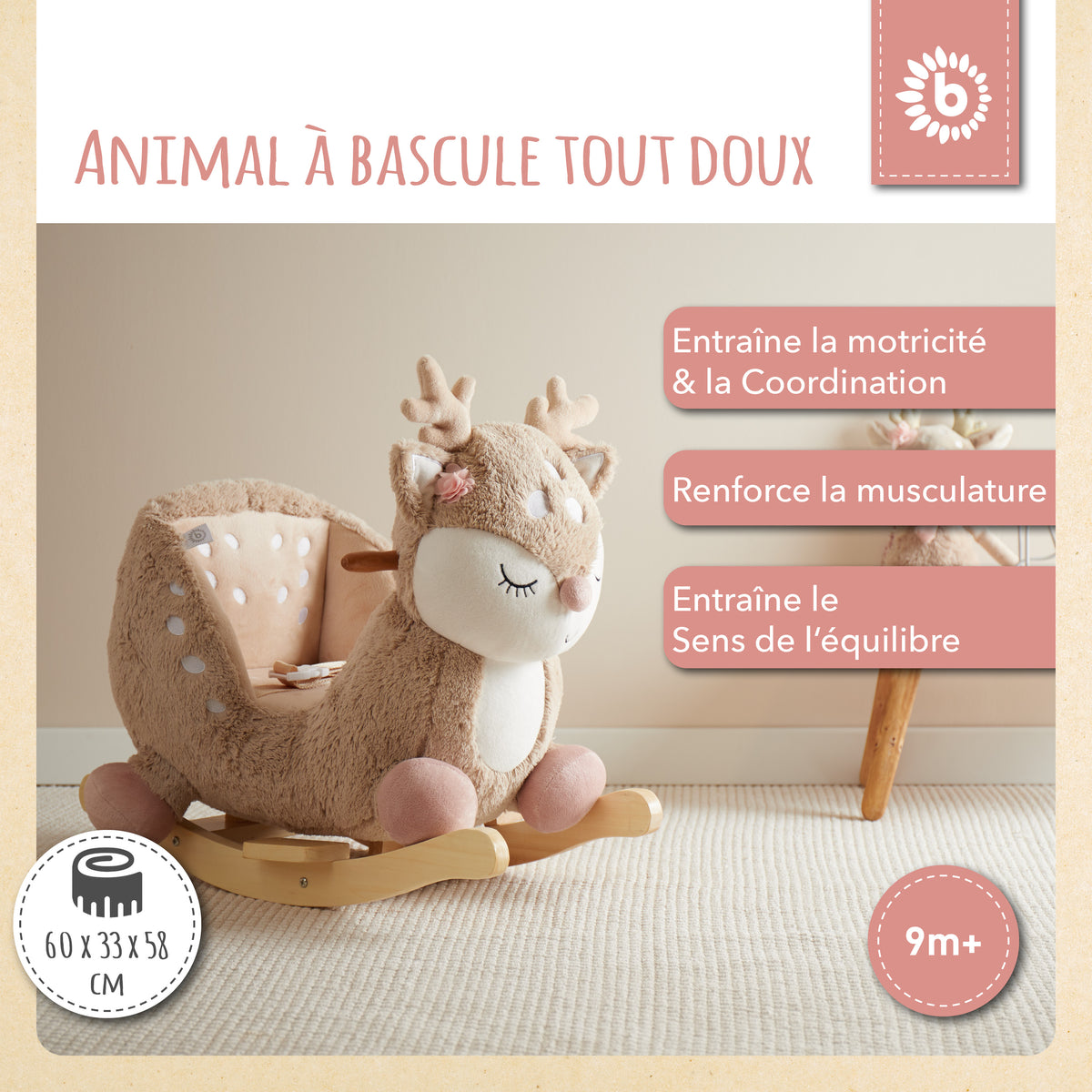 Schaukeltier Baby Reh Ella - FR Infographic