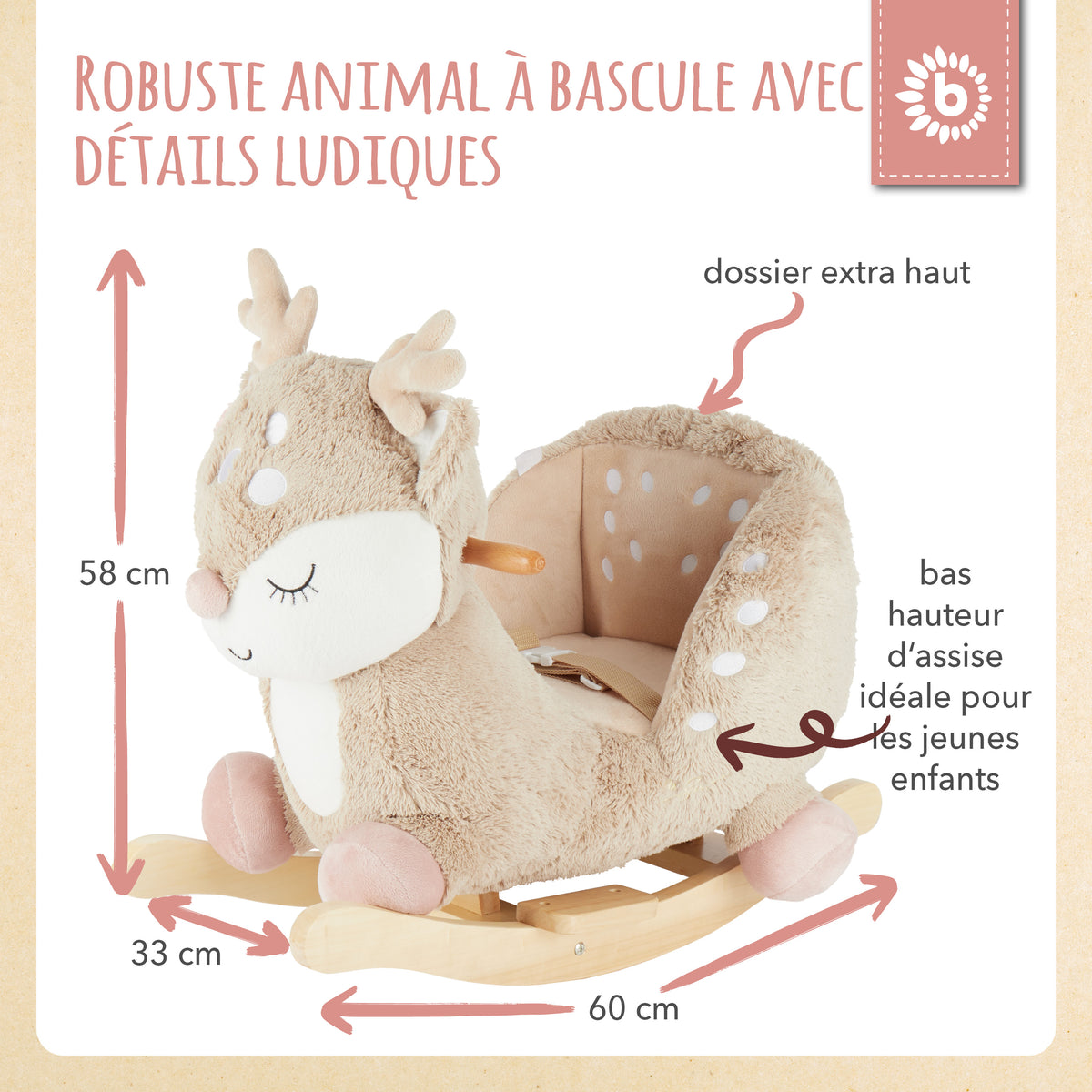 Schaukeltier Baby Reh Ella - FR Infographic