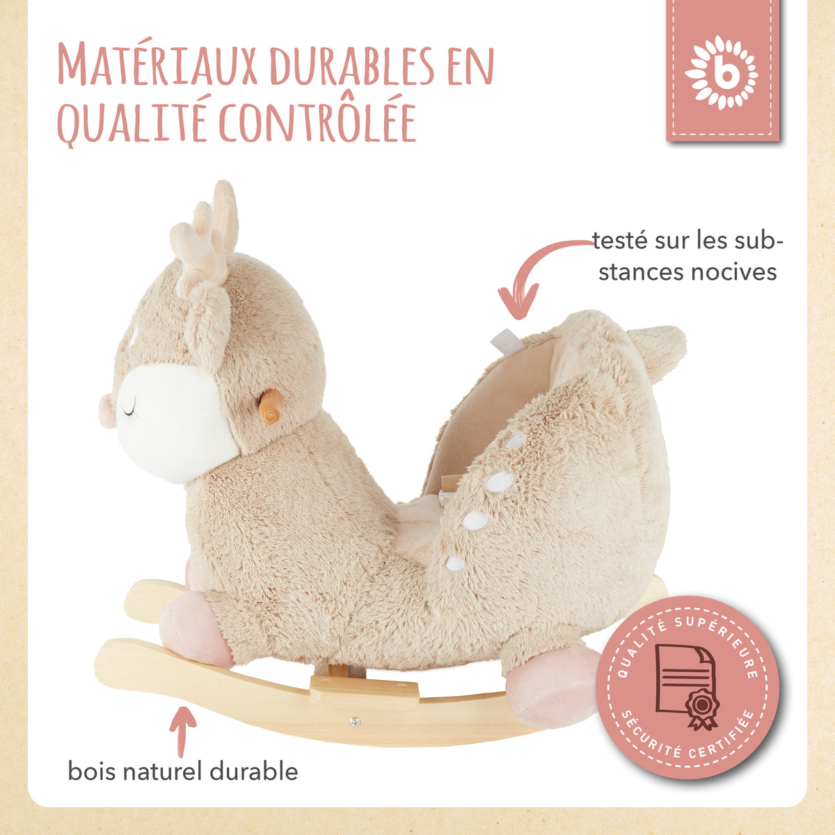 Schaukeltier Baby Reh Ella - FR Infographic