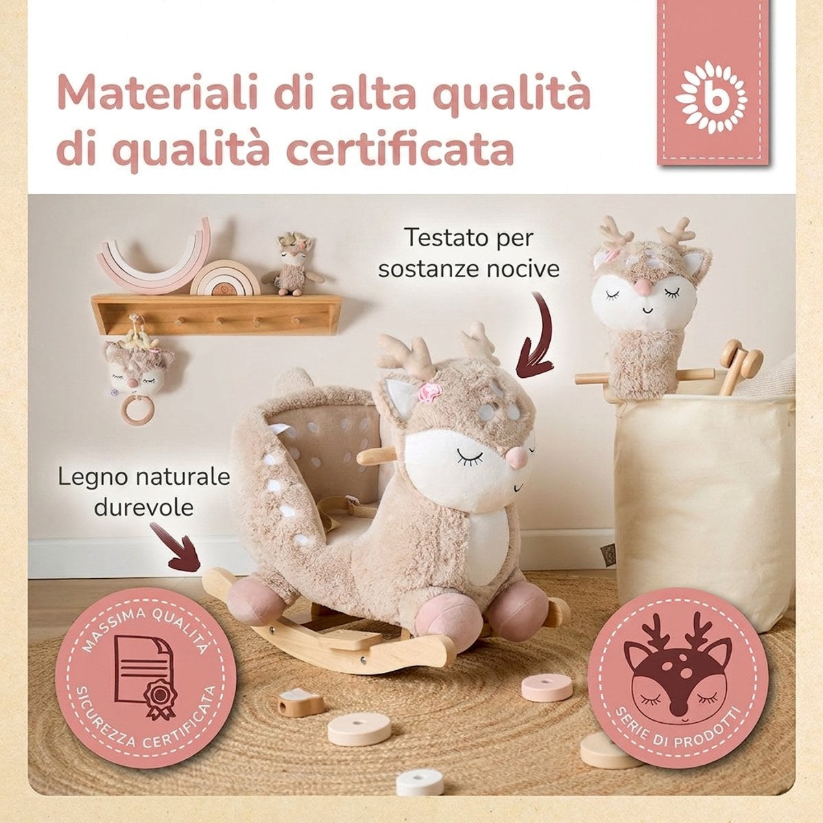 Schaukeltier Baby Reh Ella - IT Infographic