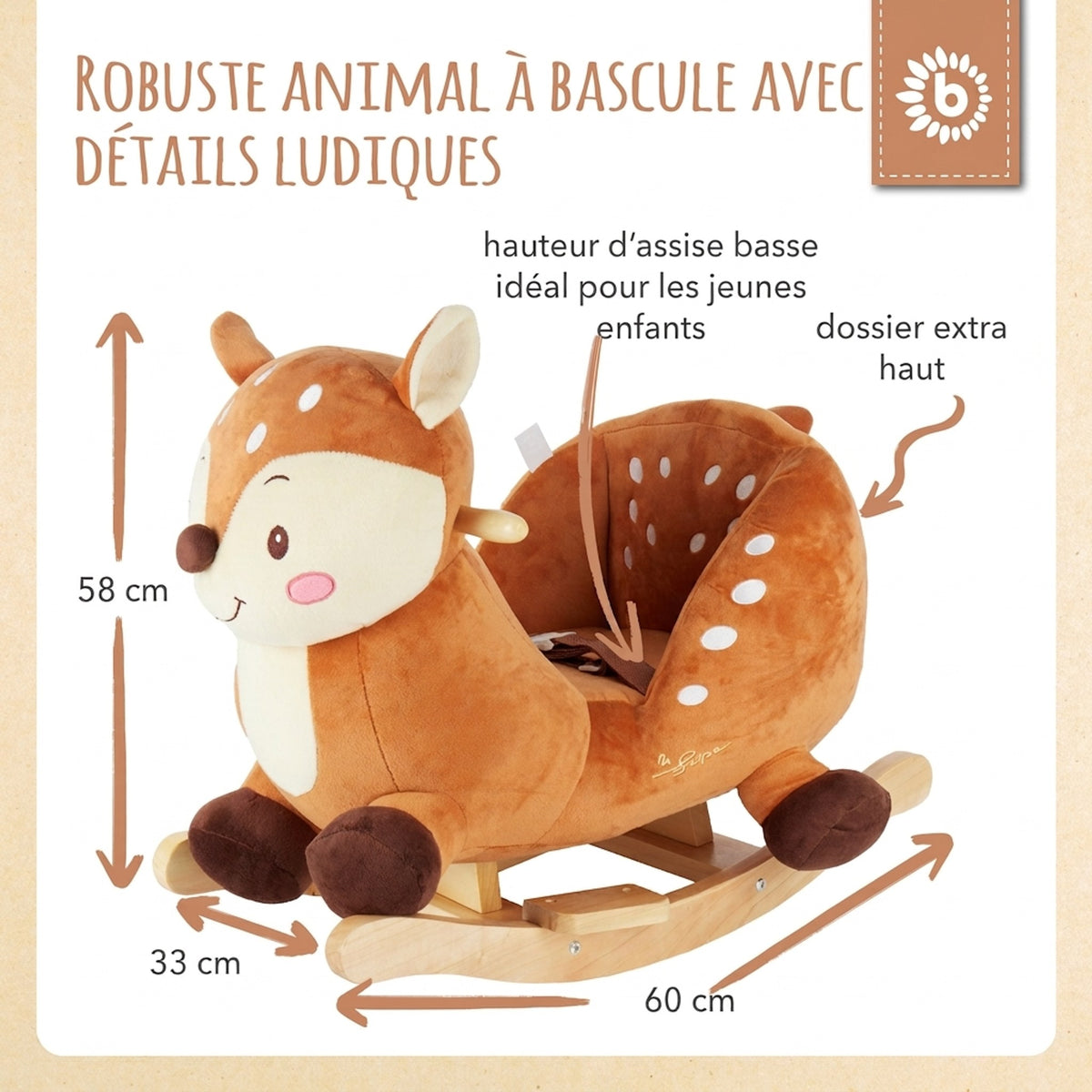 Schaukeltier Baby Reh Lia - FR Infographic