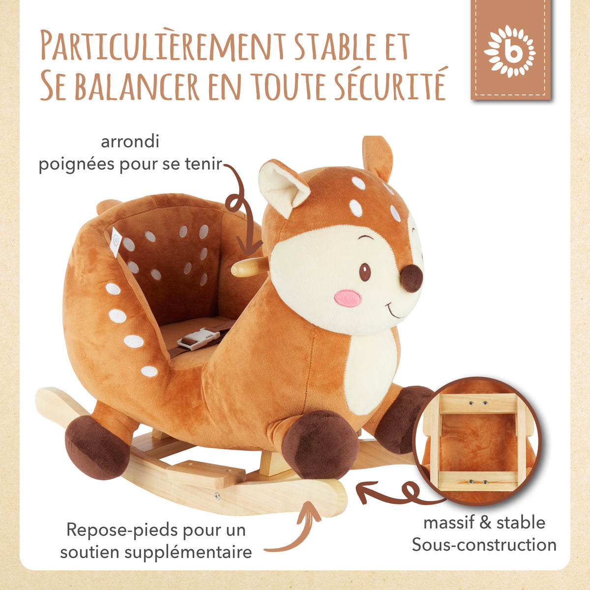 Schaukeltier Baby Reh Lia - FR Infographic