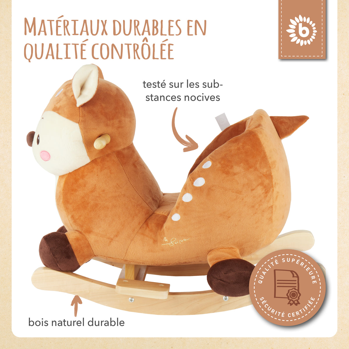 Schaukeltier Baby Reh Lia - FR Infographic