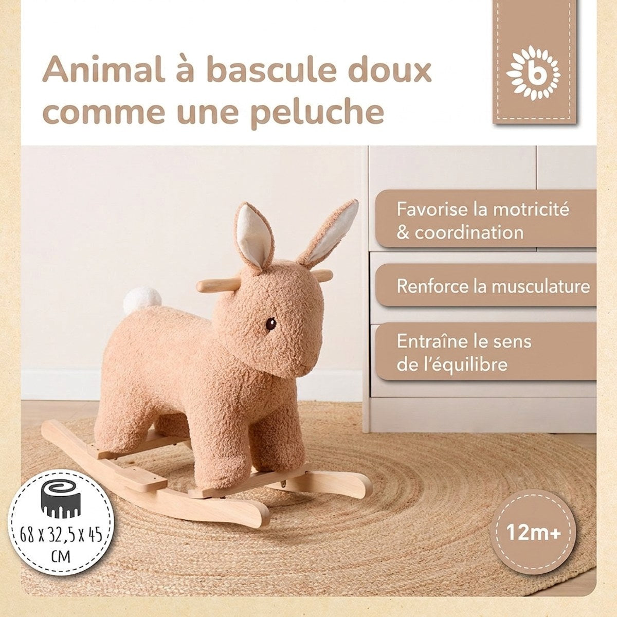Schaukeltier Hase Fine - FR Infographic