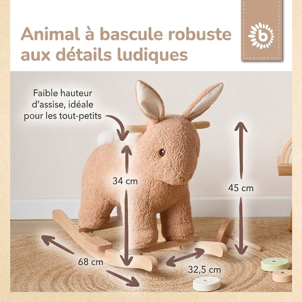 Schaukeltier Hase Fine - FR Infographic