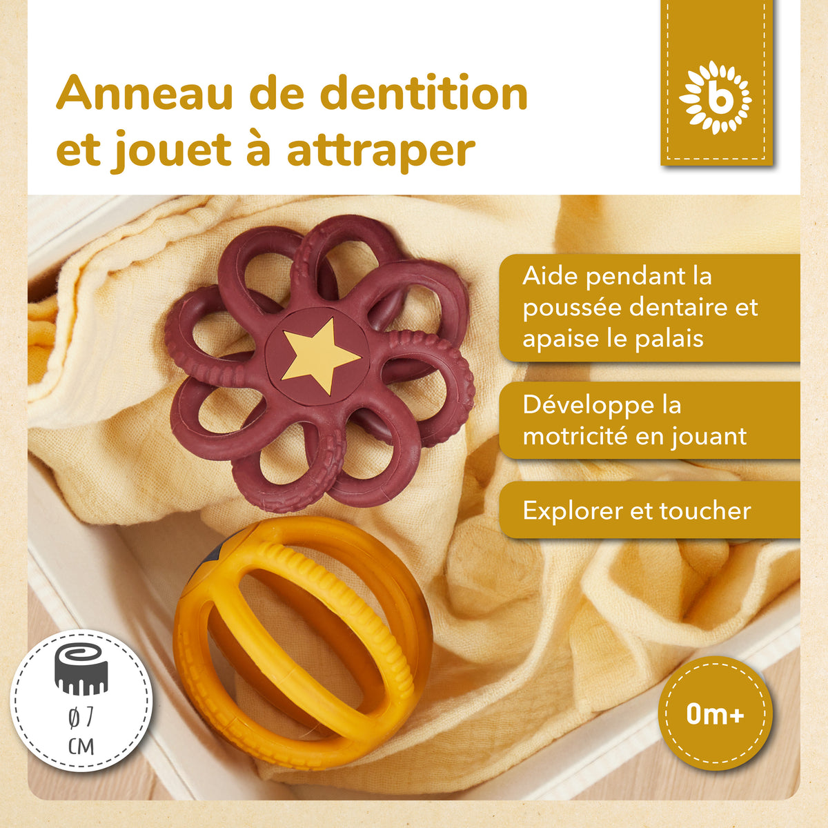 Silikon Beiß- & Greifball 2er Set Sunset - FR Infographic